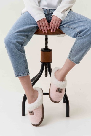 Женские тапочки из овечьей шерсти на войлочной подошве