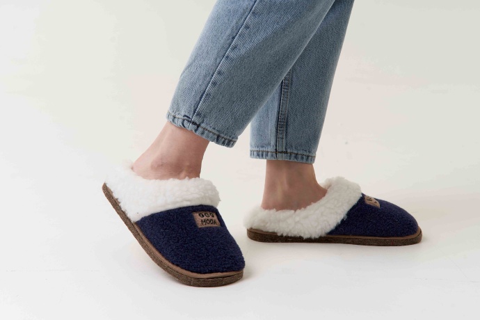 Женские тапочки из овечьей шерсти на войлочной подошве