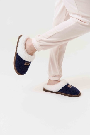Женские тапочки из овечьей шерсти на войлочной подошве