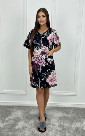 Халат женский Top Hill на пуговицах