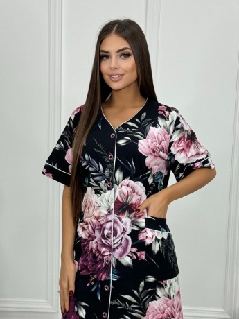 Халат женский Top Hill на пуговицах