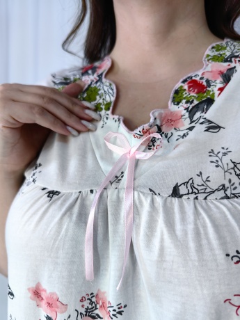 Сорочка женская с коротким рукавом большие размеры