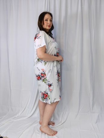 Сорочка женская с коротким рукавом большие размеры