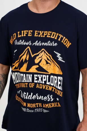 Костюм мужской темно-синий с шортами в клетку