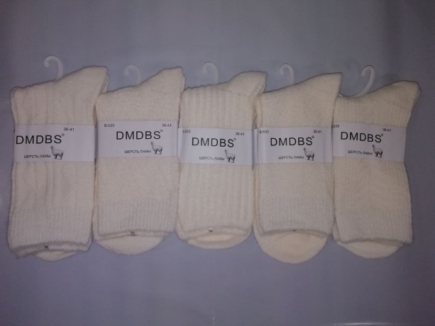 Женские носки кашемир вязанные молочные