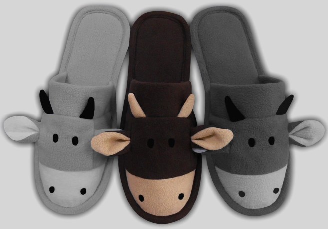 Мужские тапочки флис "Быки"