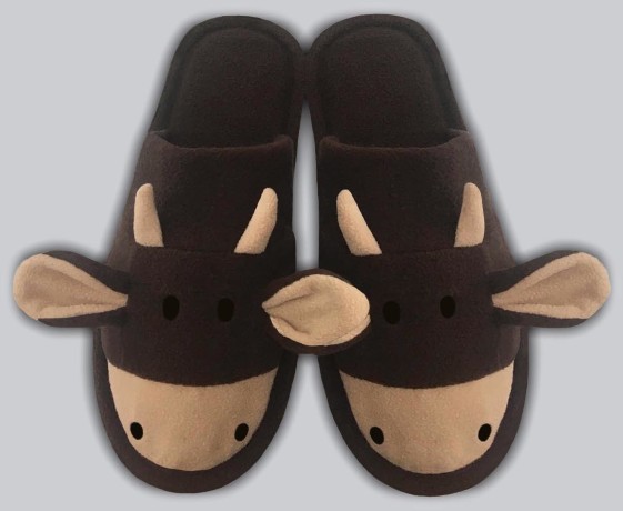 Мужские тапочки флис "Быки"