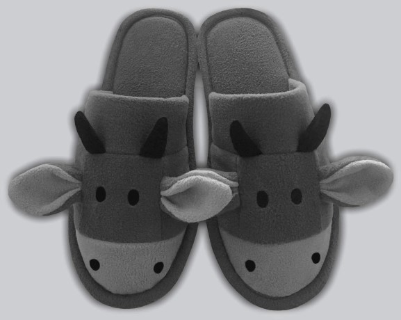 Мужские тапочки флис "Быки"