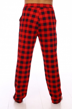 Брюки мужские Шотландка, красные