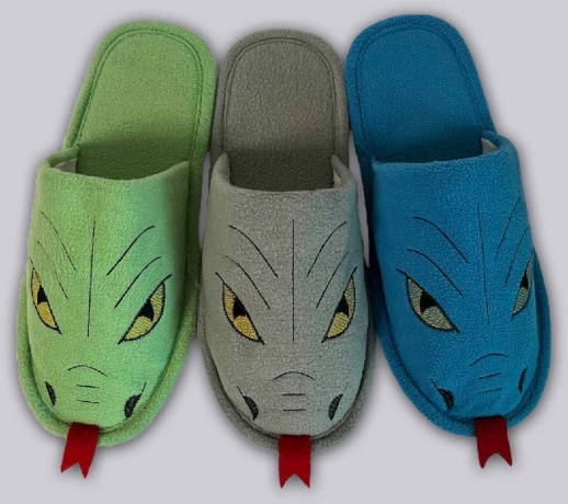 Детские флисовые тапочки "Змеи"
