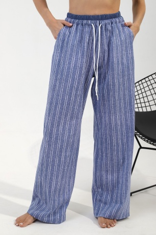 Брюки женские Полоса-1 синий