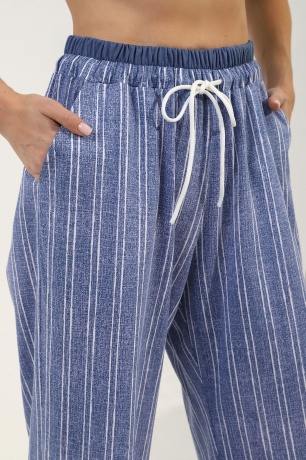Брюки женские Полоса-1 синий