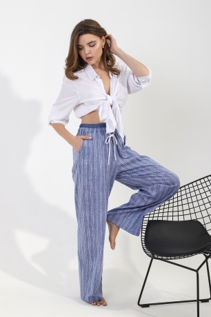 Брюки женские Полоса-1 синий