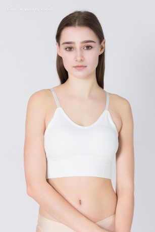 Топ тонкие бретели, белый