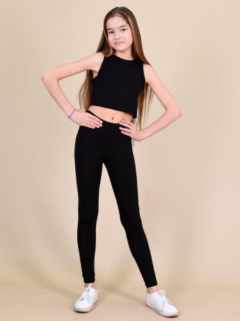 Легинсы для девочки черные