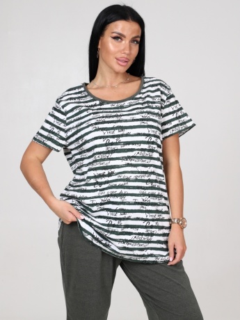 Костюм женский серый в полоску с брюками