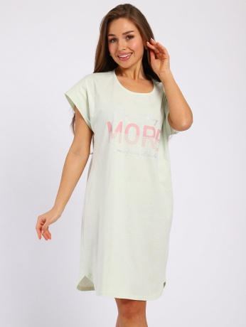 Сорочка женская светло-зеленая с надписью