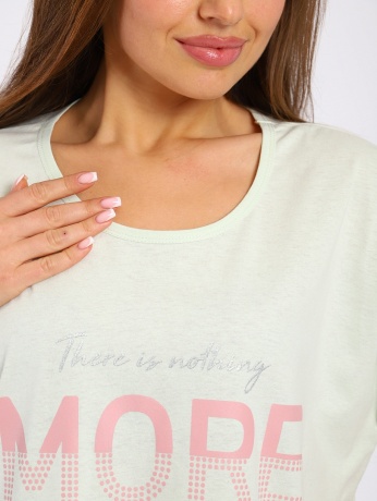 Сорочка женская светло-зеленая с надписью