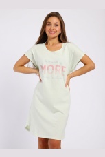 Сорочка женская светло-зеленая с надписью