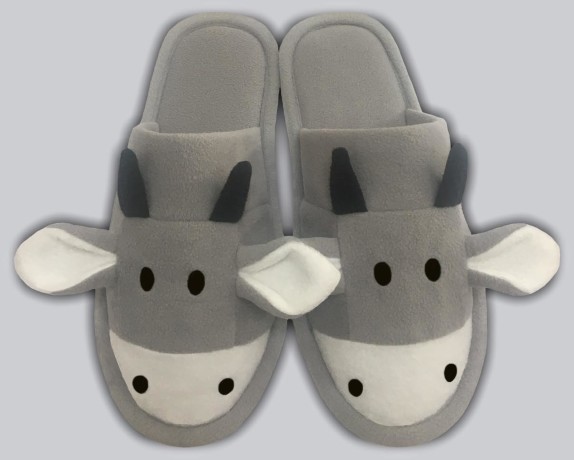 Детские тапочки флис "Быки"