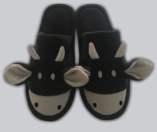 Детские тапочки флис "Быки"