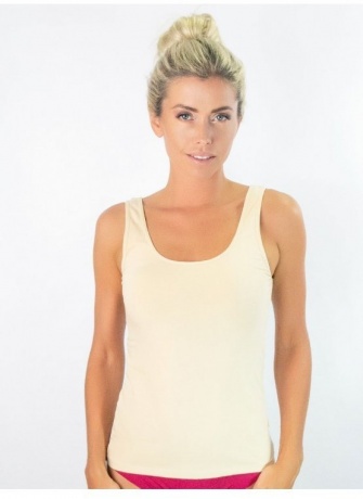 Майка женская AB на широких бретелях (телесный)