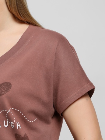 Футболка женская Чиа-3 шоколадный