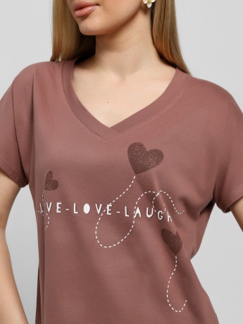 Футболка женская Чиа-3 шоколадный