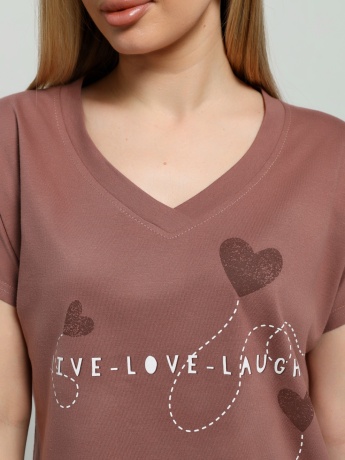 Футболка женская Чиа-3 шоколадный