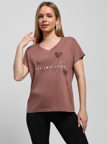 Футболка женская Чиа-3 шоколадный