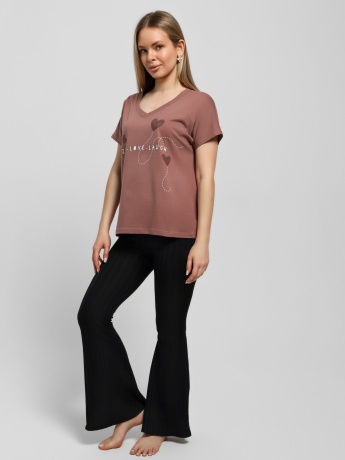 Футболка женская Чиа-3 шоколадный