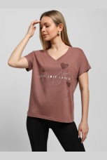 Футболка женская Чиа-3 шоколадный