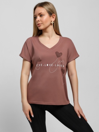 Футболка женская Чиа-3 шоколадный