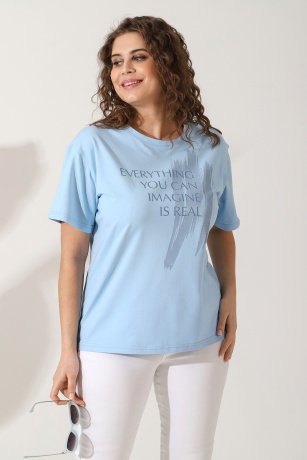 Футболка женская Вавилон-4 голубой