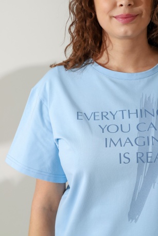 Футболка женская Вавилон-4 голубой