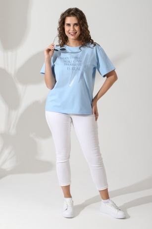 Футболка женская Вавилон-4 голубой