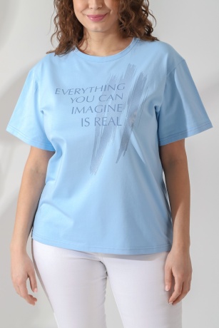 Футболка женская Вавилон-4 голубой