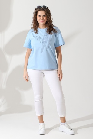 Футболка женская Вавилон-4 голубой