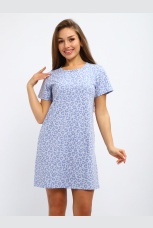 Туника женская голубая, леопард