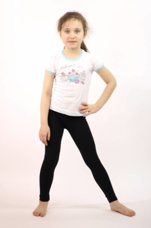 Лосины детские черные длинные