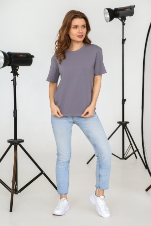 Футболка женская Базис серый