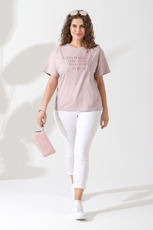 Футболка женская Вавилон-4 пудровый