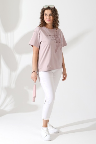 Футболка женская Вавилон-4 пудровый