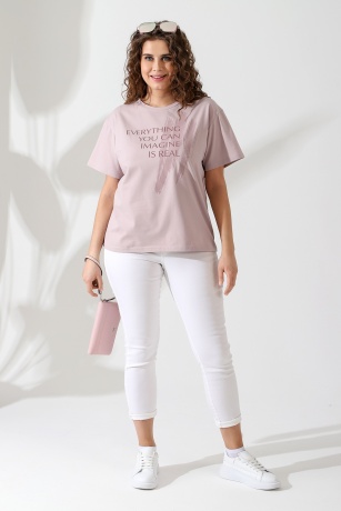 Футболка женская Вавилон-4 пудровый