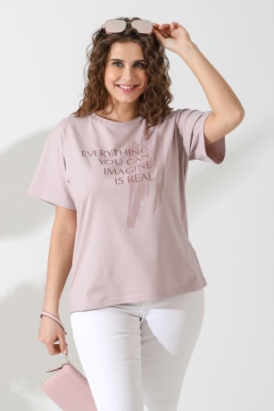 Футболка женская Вавилон-4 пудровый