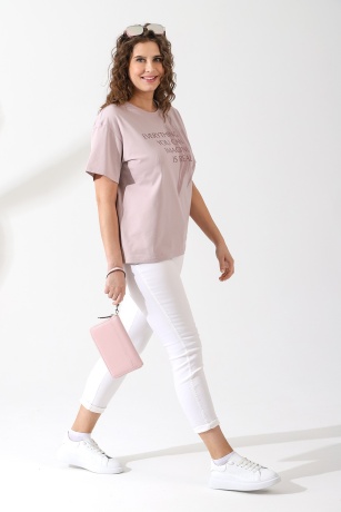 Футболка женская Вавилон-4 пудровый