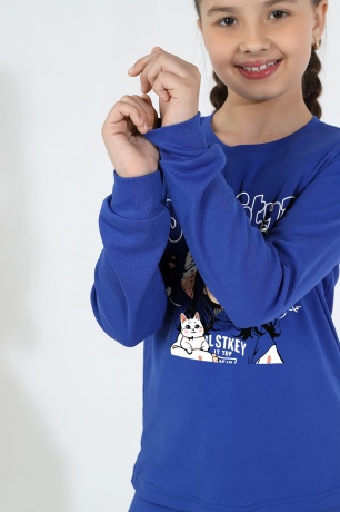 Пижама для девочки Энди синий