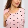 Туника женская розовая с сердечками