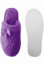 Женские тапочки искусственный мех &quot;Бантик&quot; закрытый нос