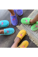 Женские тапочки велюр &quot;Фламинго&quot;